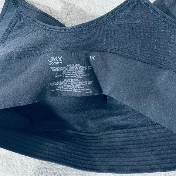 JKY JOCKY Large Black Bralette Sports Athletic Bra - Picture 3 of 10